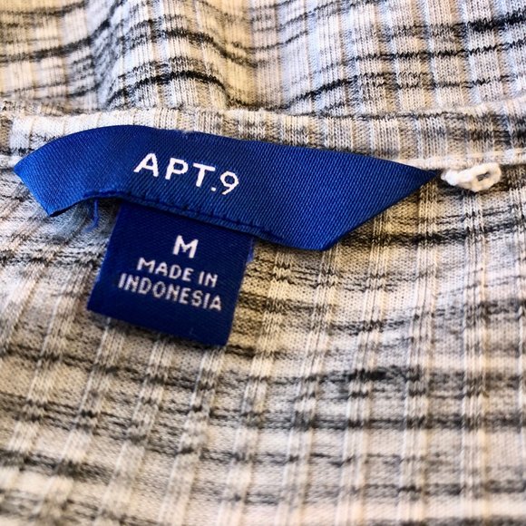 Apt. 9 Gray Heather Long Sleeve Knit Sweater with Knot at Hem - Picture 6 of 10